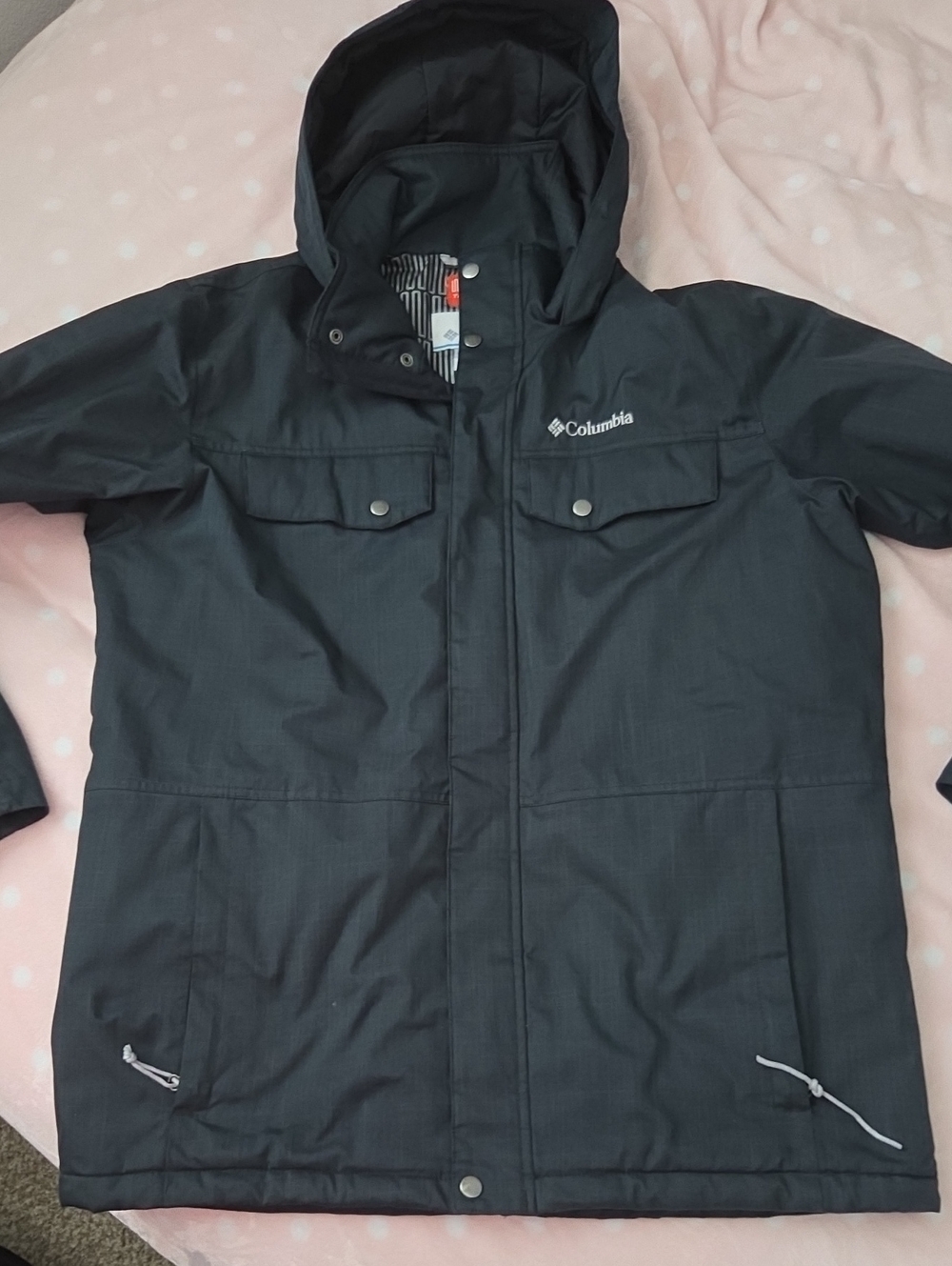 Columbia Dark Navy Blue Thermal Coil Hooded Winter Coat